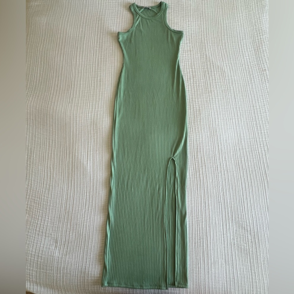 Fashion Nova Mint Green Maxi Dress